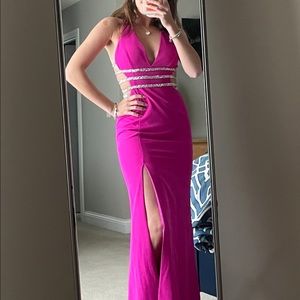 Aidan Mattox Magenta Prom Dress